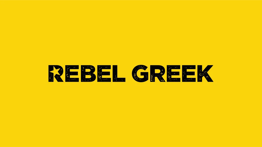 Rebel Greek 品牌设计，餐厅字体视觉识别，现代希腊餐饮品牌
