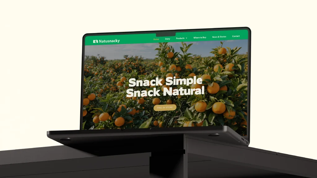 Natusnacky website design — portfolio image 1