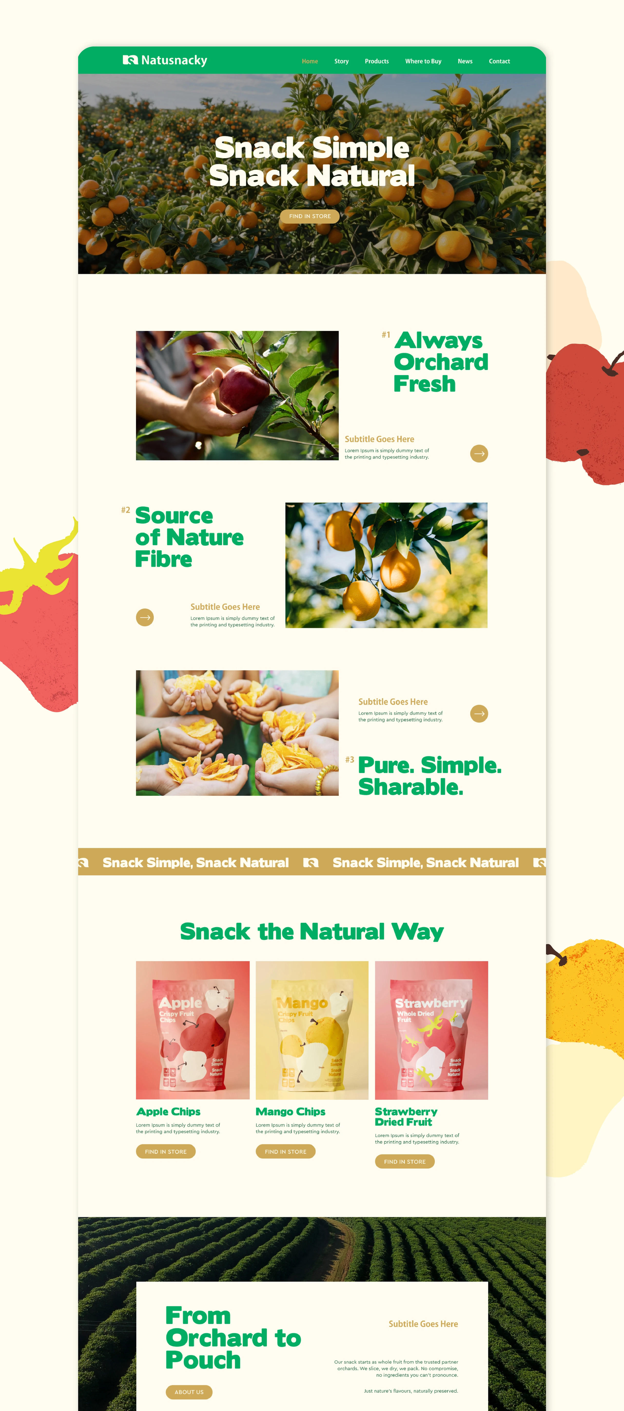 Natusnacky website design — portfolio image 2