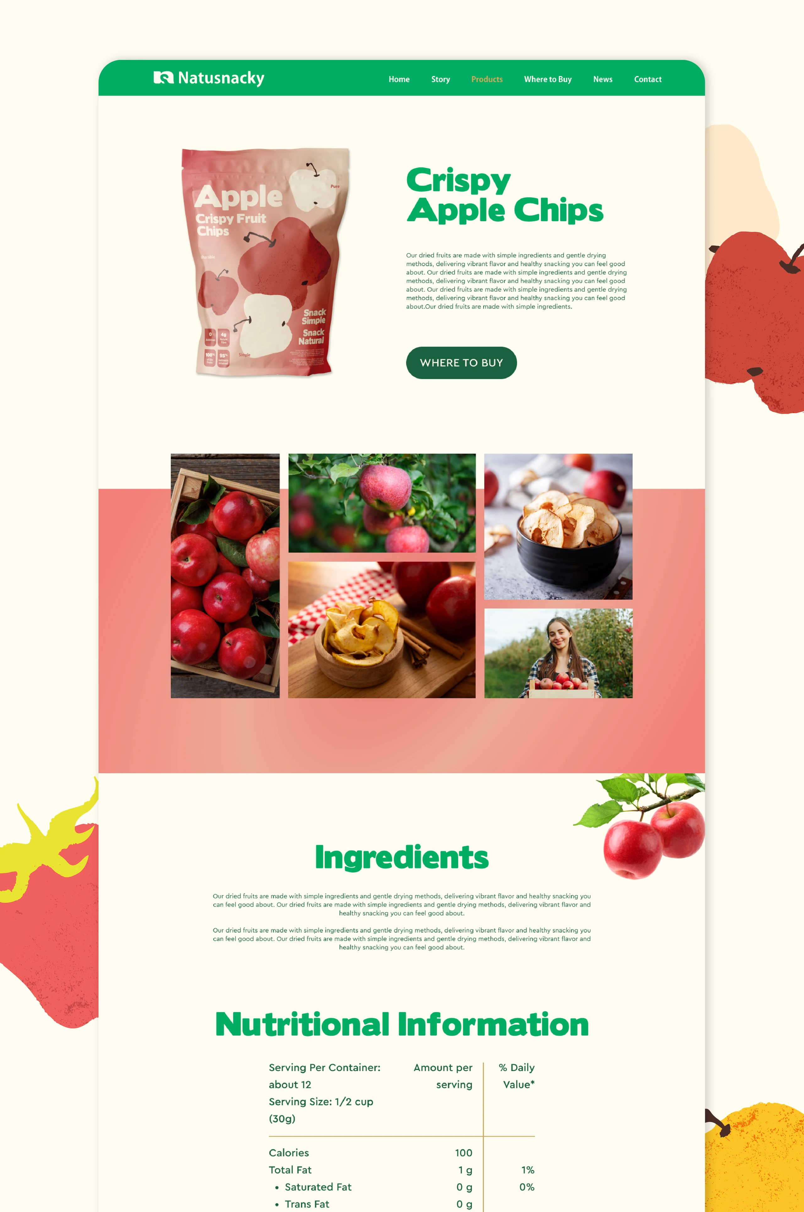 Natusnacky website design — portfolio image 4