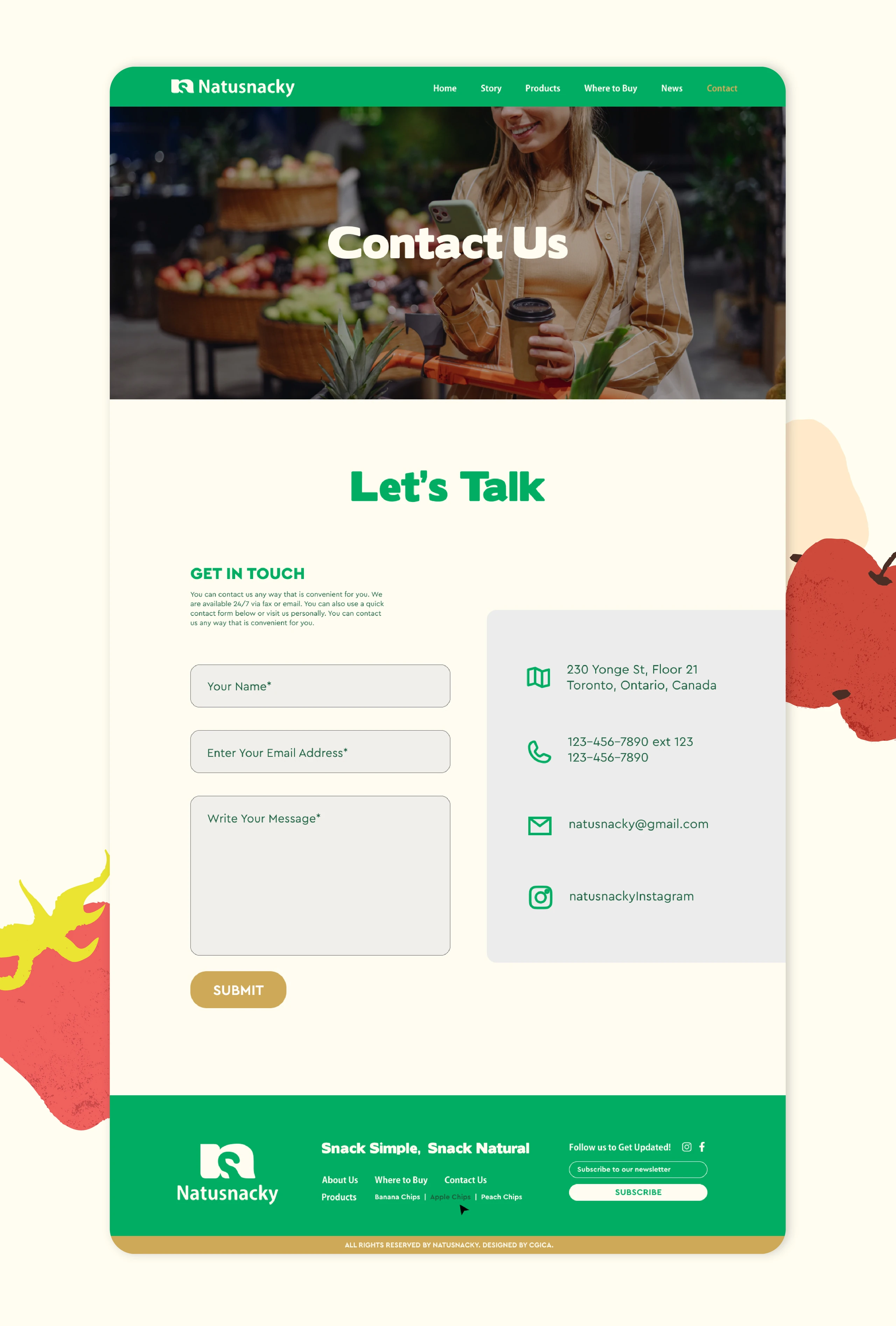 Natusnacky website design — portfolio image 6
